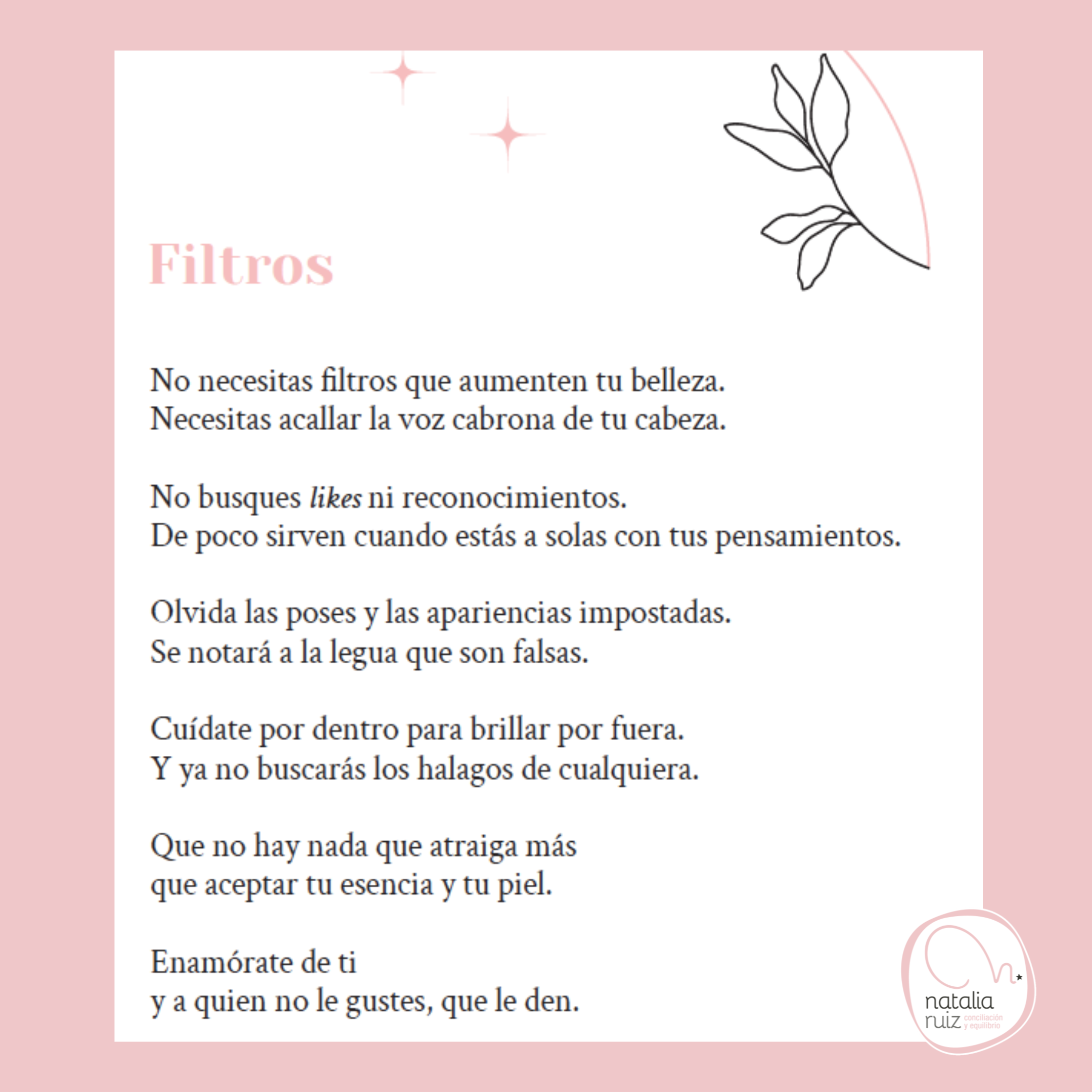 Poemas para empoderarte Natalia RuizFiltros